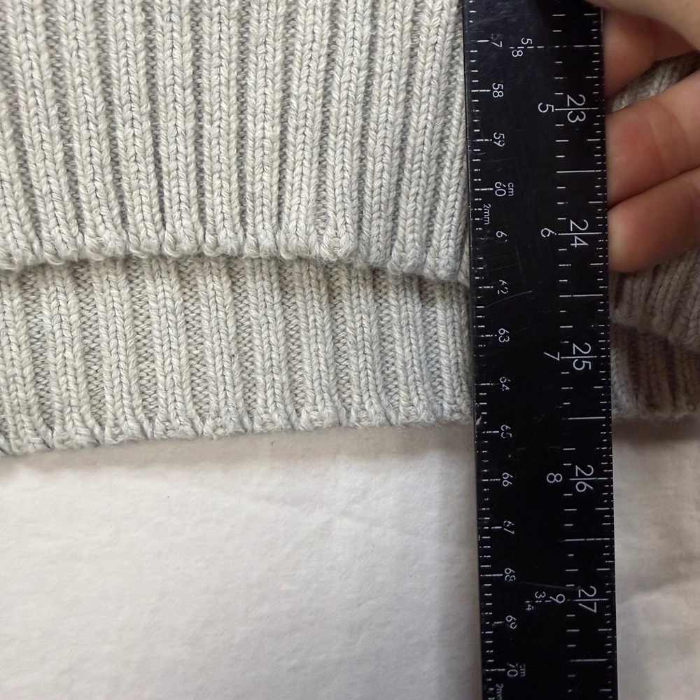 IZOD Mens Fair Isle Mock Neck Quarter Button Sweater Grey Navy Red Small - Picture 3 of 7